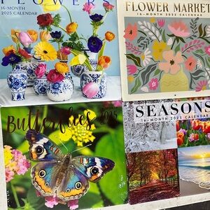 Blue and Pink Floral Decor Accents